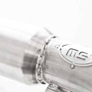 Ford Focus Performance Exhaust - Stainless Works - 3in High-Flow Cats Downpipe - `13-`18